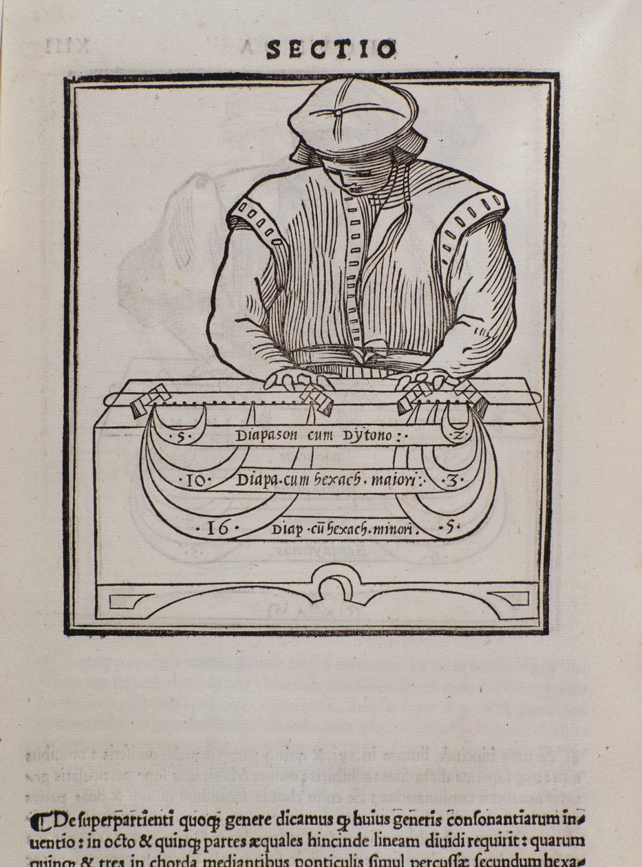 Side fra Musica theorica av Lodovico Fogliani (1475?-1542) (eller Ludovico Foliani) musikkteoretiker av Italian School