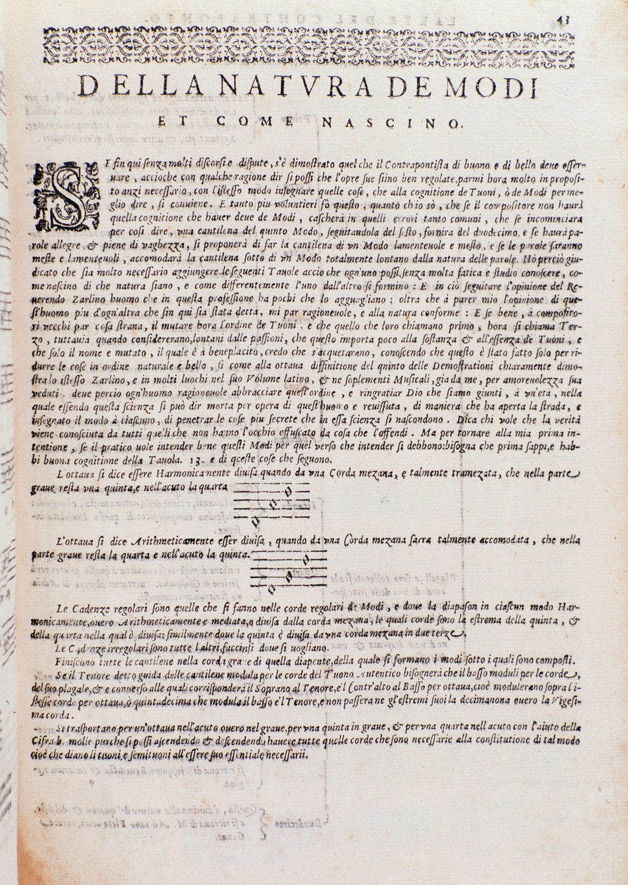 Siden hentet fra The Art of Counterpoint av Giovanni Maria Artusi av Italian School