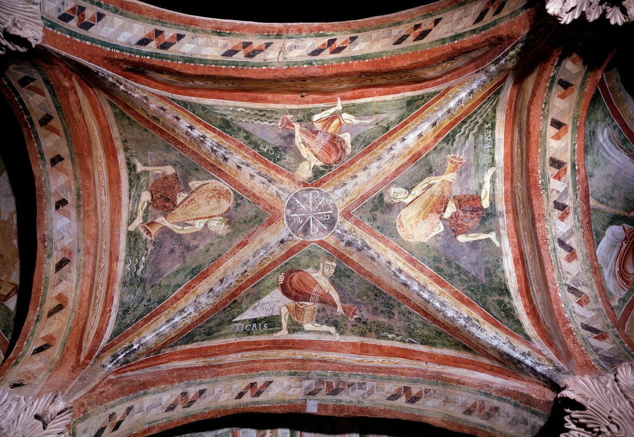 Paradiselver - Fresco av Italian School