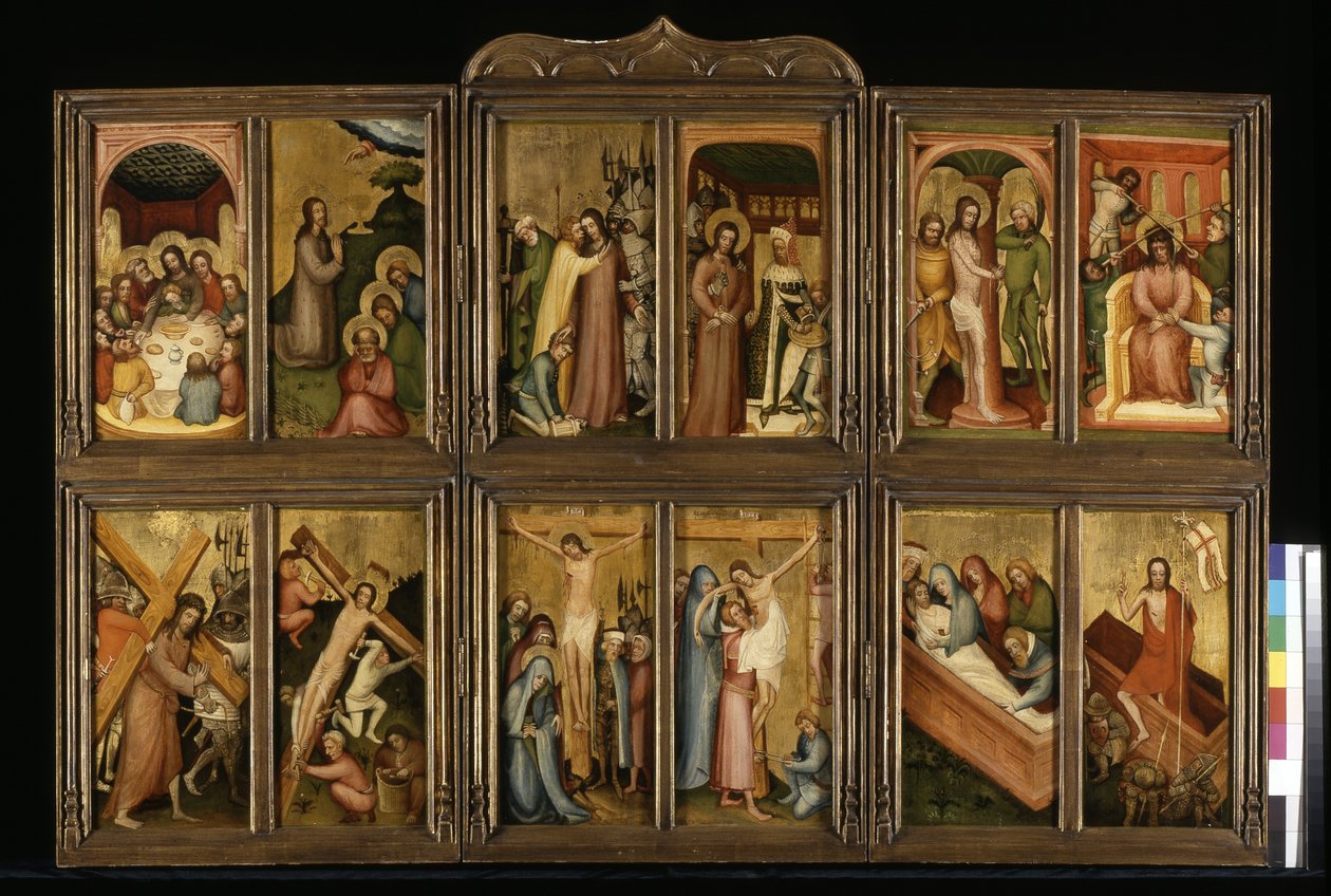Passion Of Christ, ca. 1400 (tempera og gull på tre) av Italian School