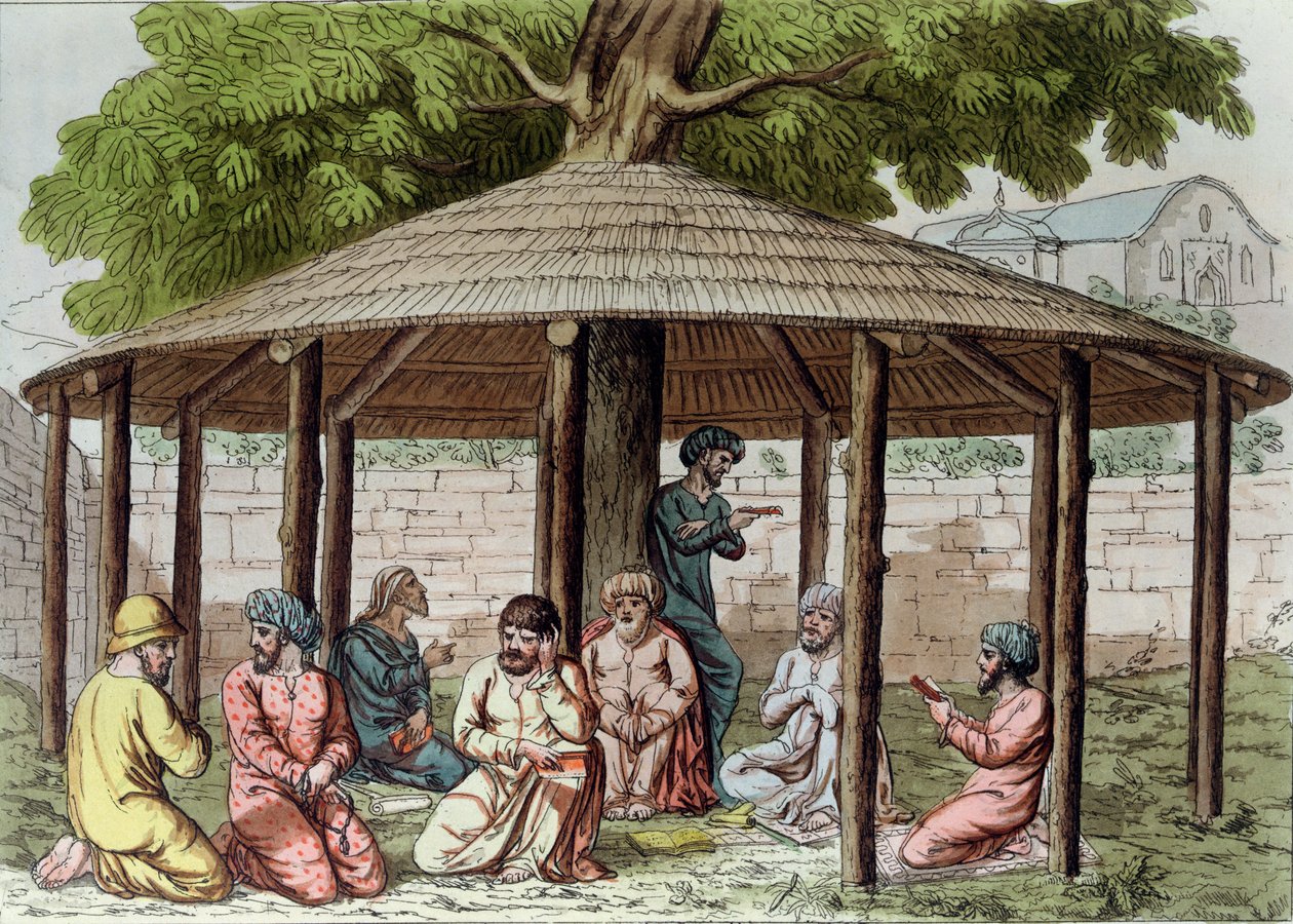 Persiske sufier, tidlig på 1800-tallet (fargegravering) av Italian School