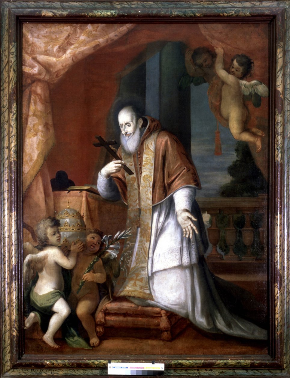 Pius V (1504 - 1572). Anonymt maleri fra en Lombardkirke. av Italian School