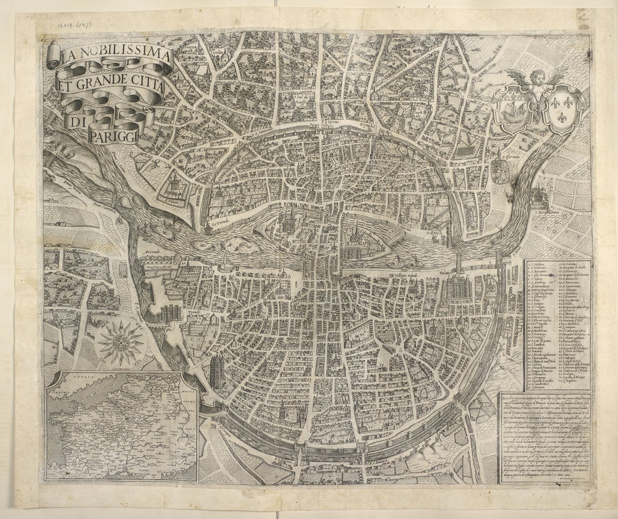 Plan for Paris av Italian School