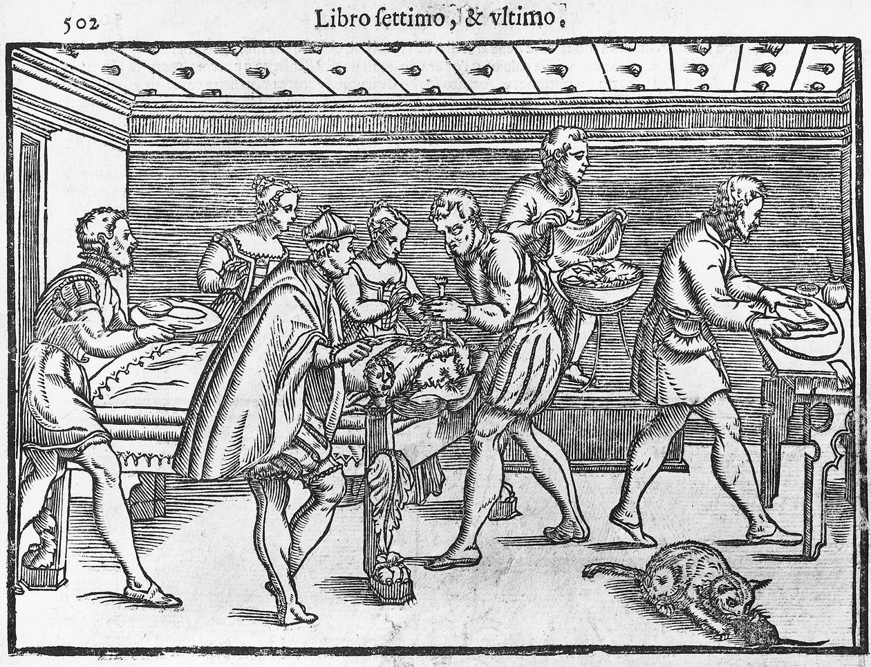 Plate som viser trepanning av hodeskallen av Italian School
