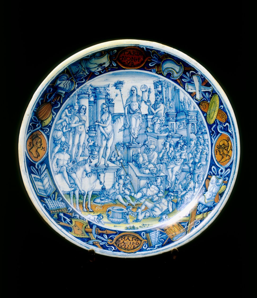 Tallerken med Allegories of Selene, produksjon av Faenza av Italian School
