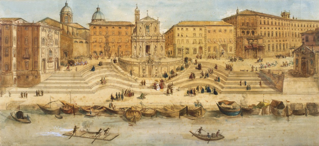 Port of Ripetta av Italian School