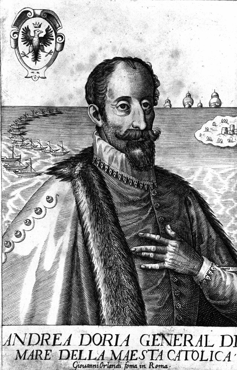 Portrett av Andrea Doria (1466-1560), italiensk krigsmann. av Italian School