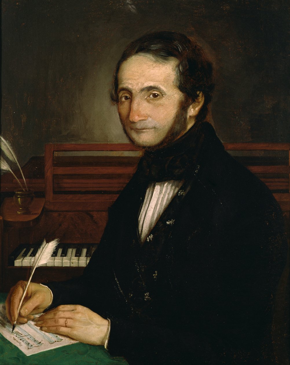 Portrett av Antonio Sarti (1784-1855) (olje på lerret) av Italian School