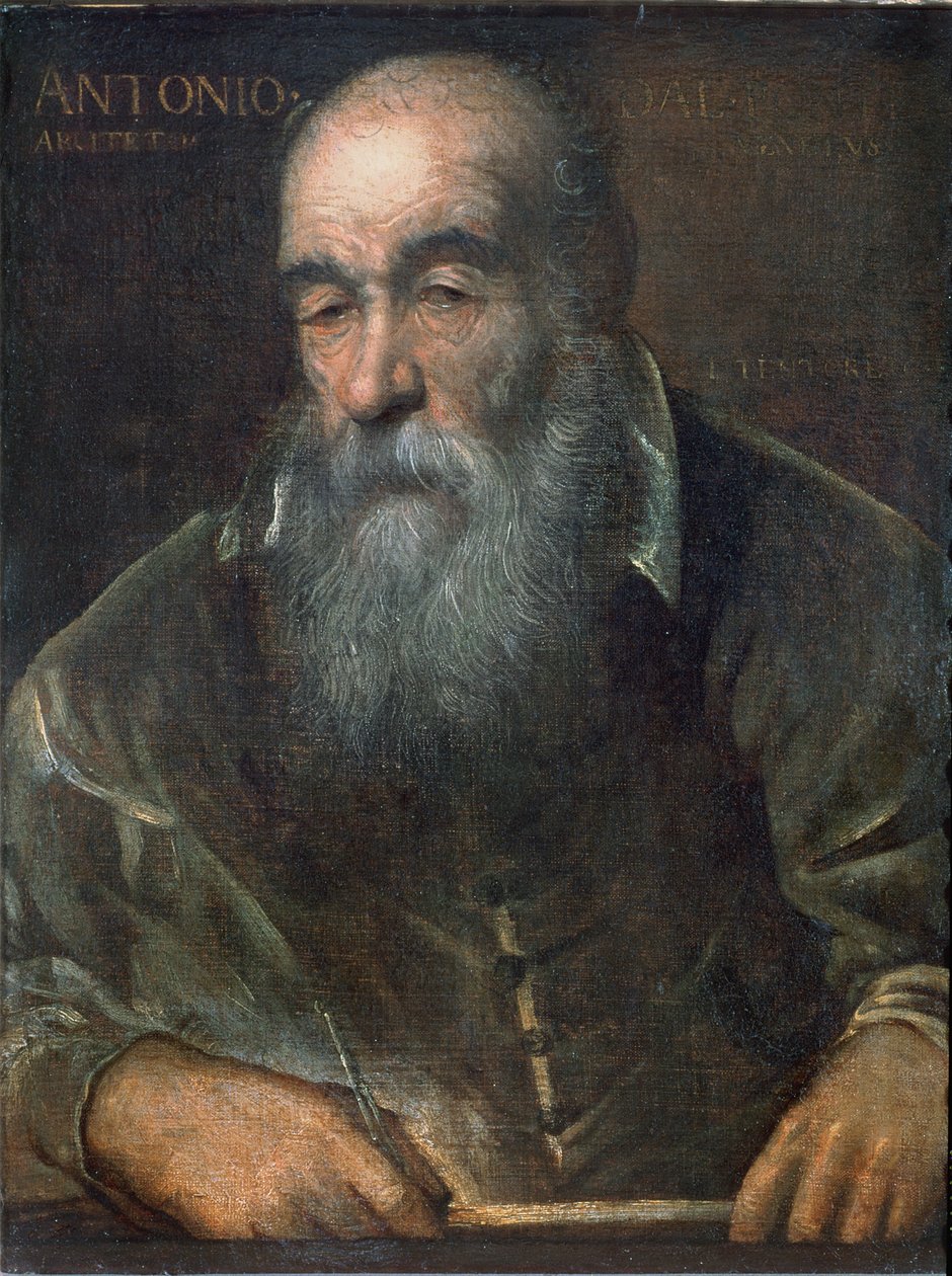 Portrett av Antonio da Ponte (1512-97) (bygget Rialtobroen) av Italian School