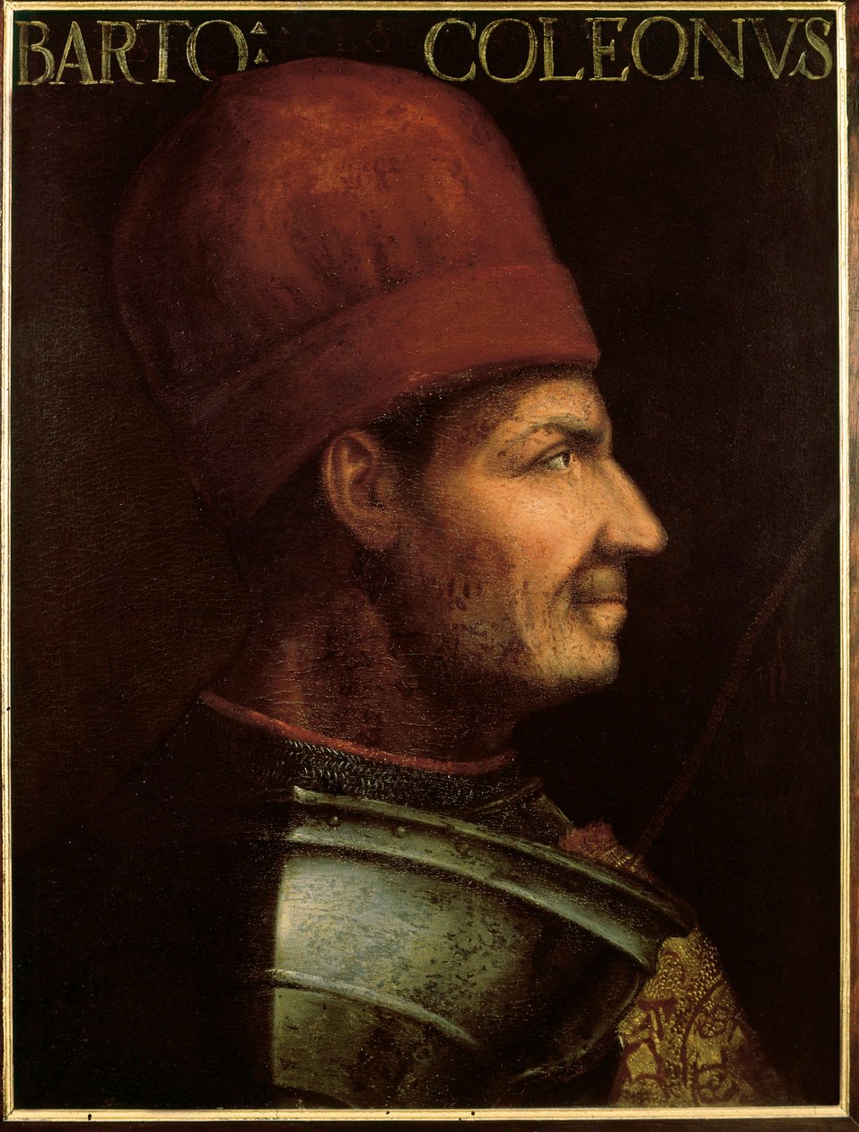 Portrett av Bartolomeo Colleoni (ca.1400-1475), italiensk condottiere (maleri) av Italian School