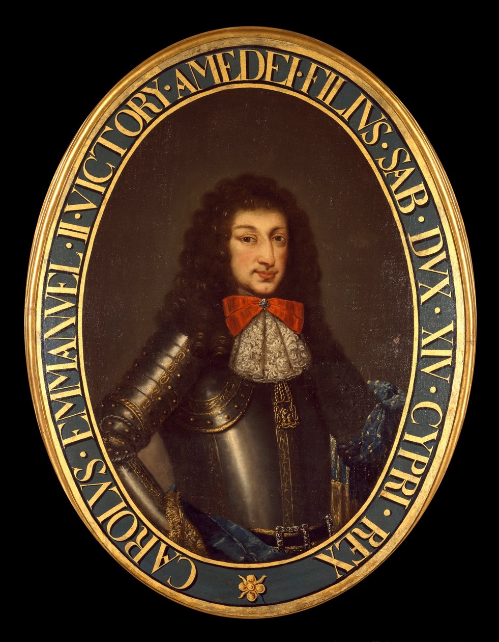 Portrett av Carlo Emanuele II (1634-1675) (Charles Emmanuel av Savoy) Anonymt maleri. Brescia fra 1600-tallet, privat samling - Portrett av Charles Emmanuel II (Carlo Emanuele II) (1634-1675), hertugen av Savoy. Anonymt maleri 1600-tallet. Privat co av Italian School