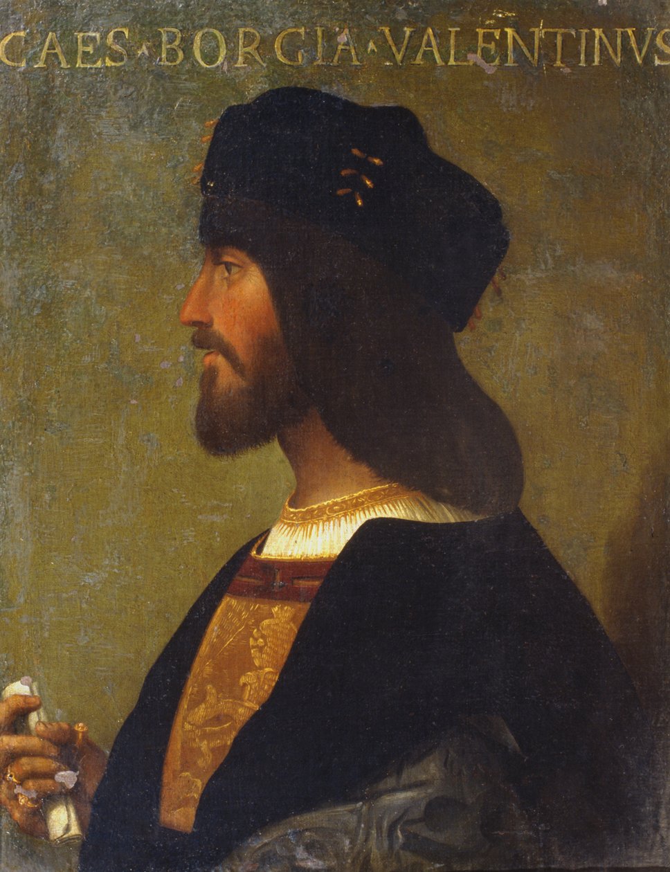 Portrett av Cesare Borgia av Italian School