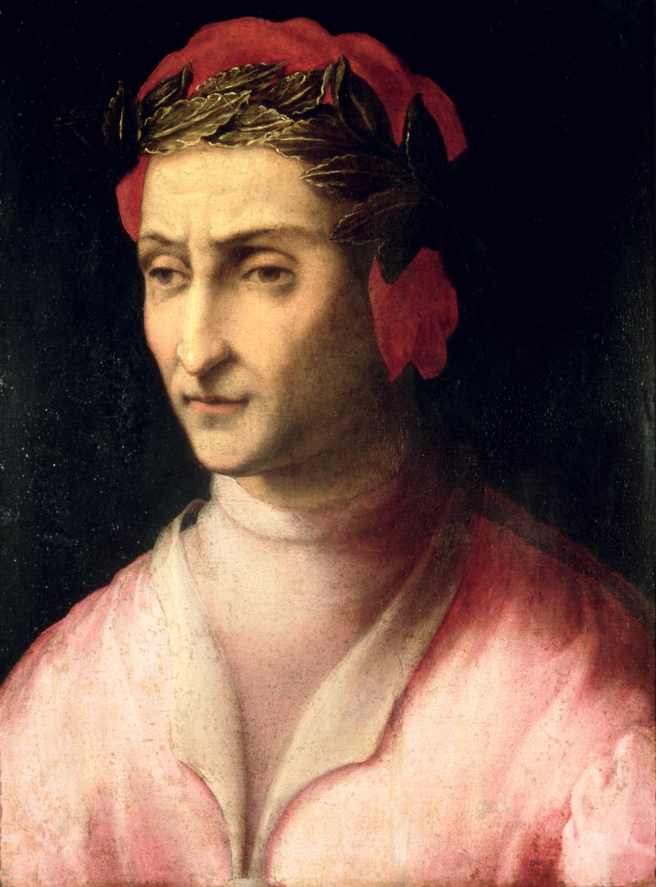Portrett av Dante Alighieri (1265-1321) av Italian School