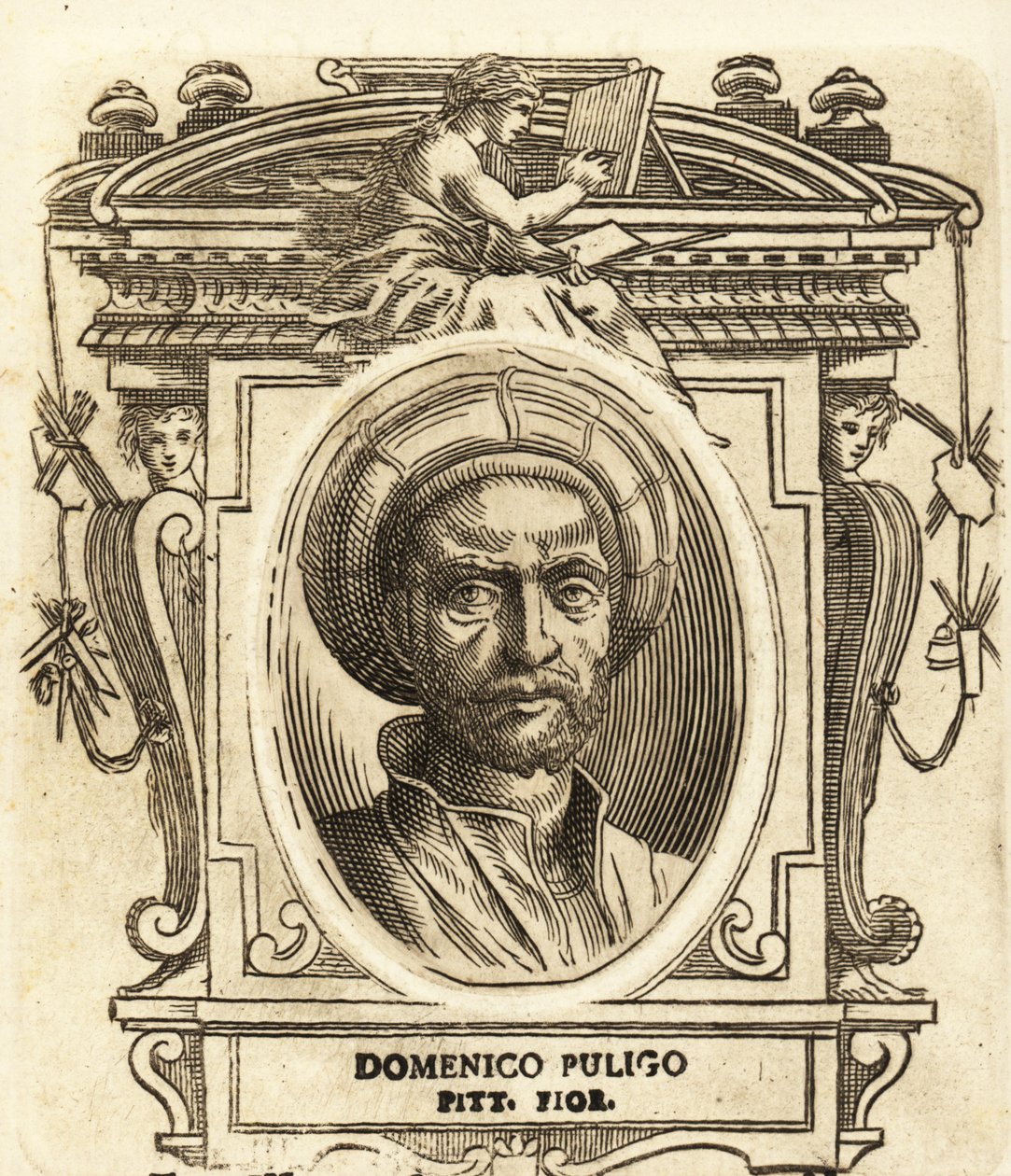 Portrett av Domenico Puligo, italiensk maler fra renessansen, aktiv i Firenze av Italian School