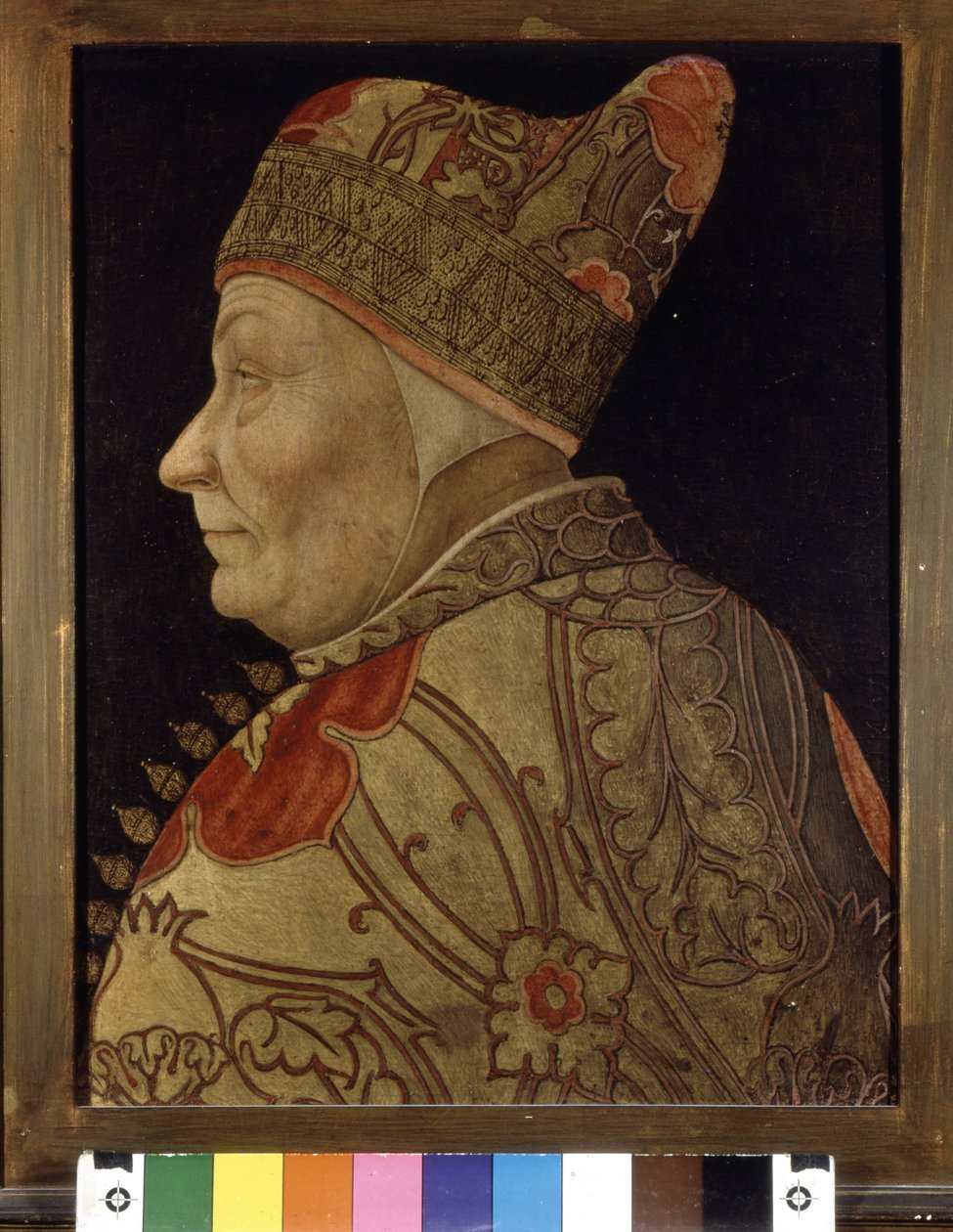 Portrett av Francesco Foscari (1373 - 1457), doge av Venezia. Maling på tre. sd. Venezia Correr-museet av Italian School