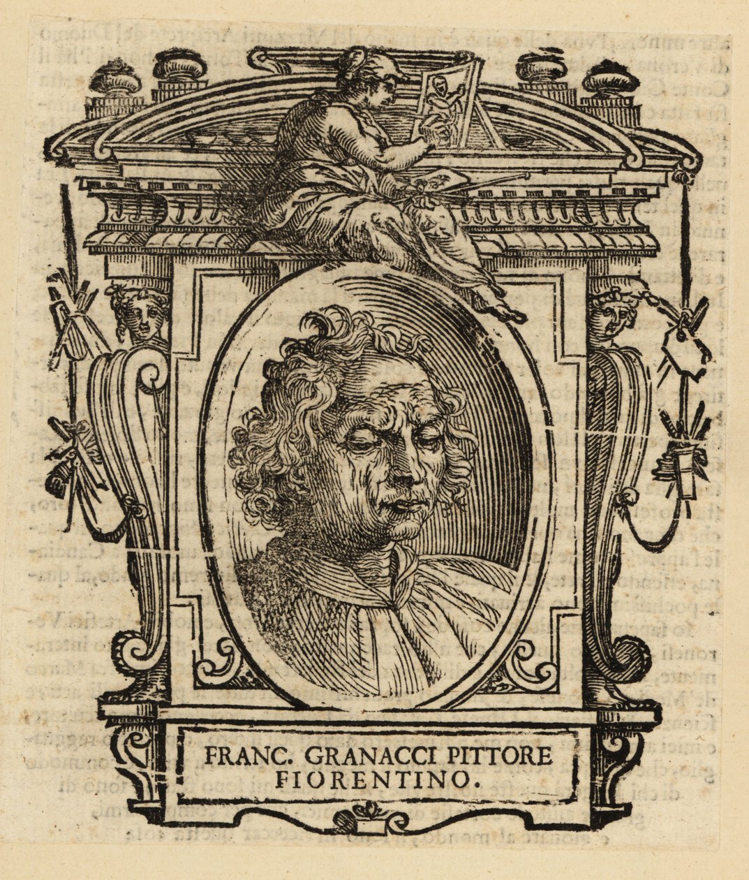Portrett av Francesco Granacci, italiensk maler fra renessansen fra Firenze av Italian School