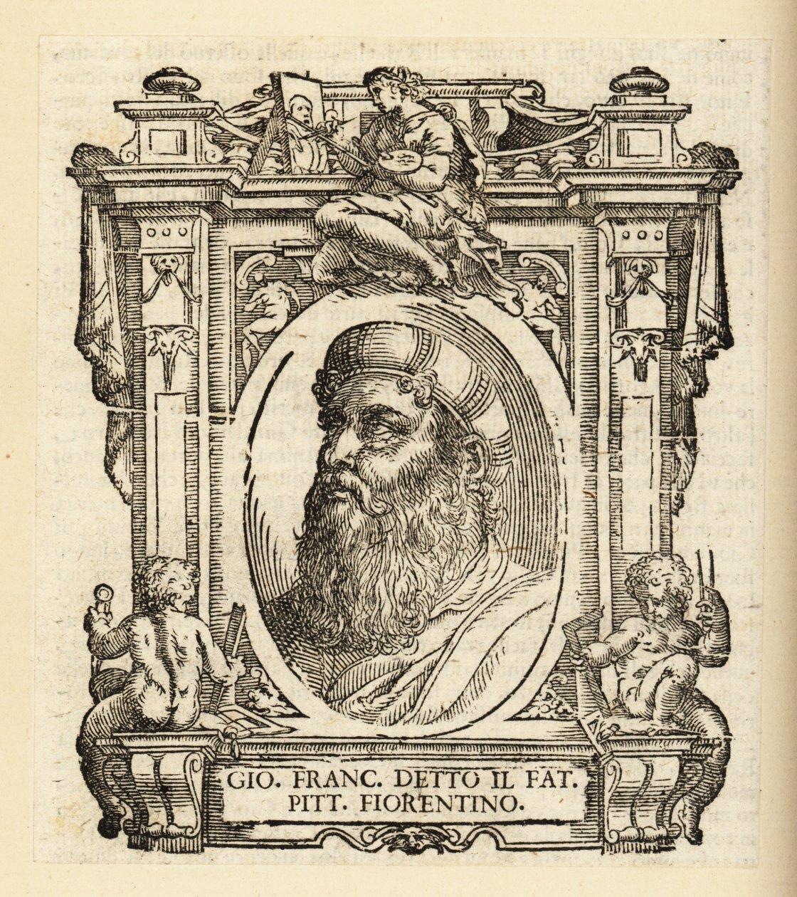 Portrett av Gianfrancesco Penni eller Giovan Francesco, il Fattore, italiensk maler, ca. 1488-1528 av Italian School