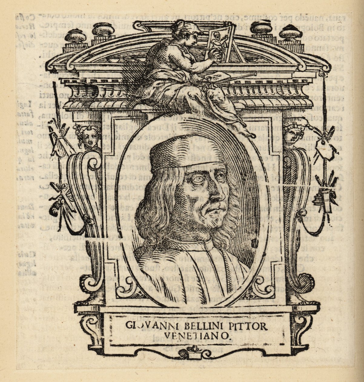 Portrett av Giovanni Bellini, italiensk renessansemaler fra Venezia, ca. 1430-1516 av Italian School