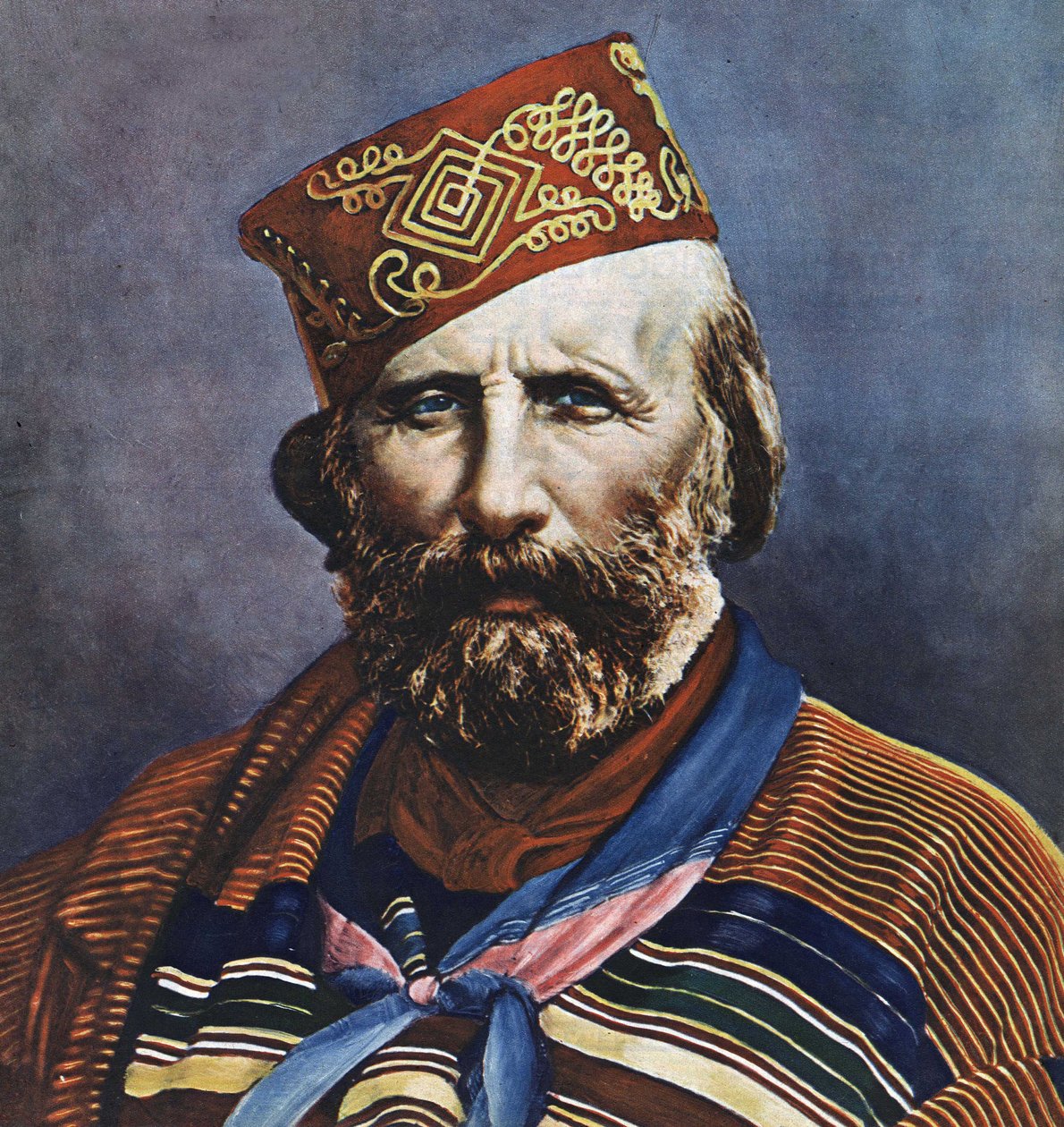 Portrett av Giuseppe Garibaldi (1807-1882), italiensk politiker. av Italian School