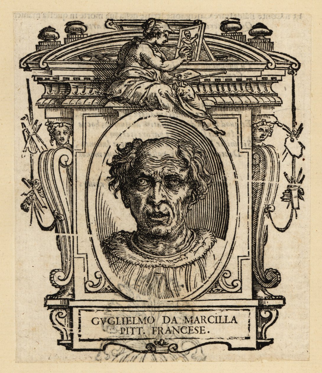 Portrett av Guillaume de Marcillat, fransk maler og glassmaler, rundt 1470-1529 av Italian School