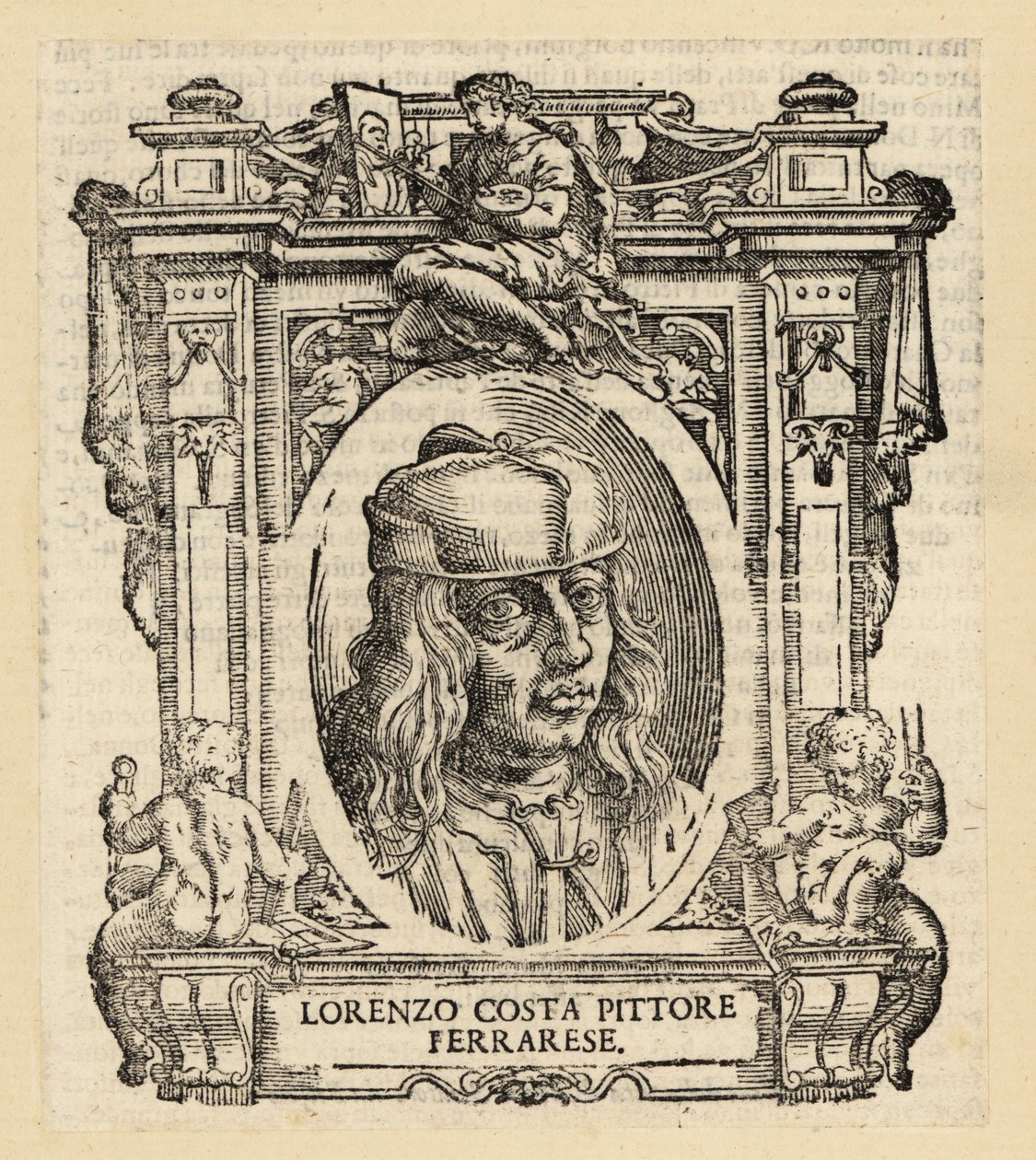Portrett av Lorenzo Costa, italiensk maler fra Ferrara fra renessansen av Italian School