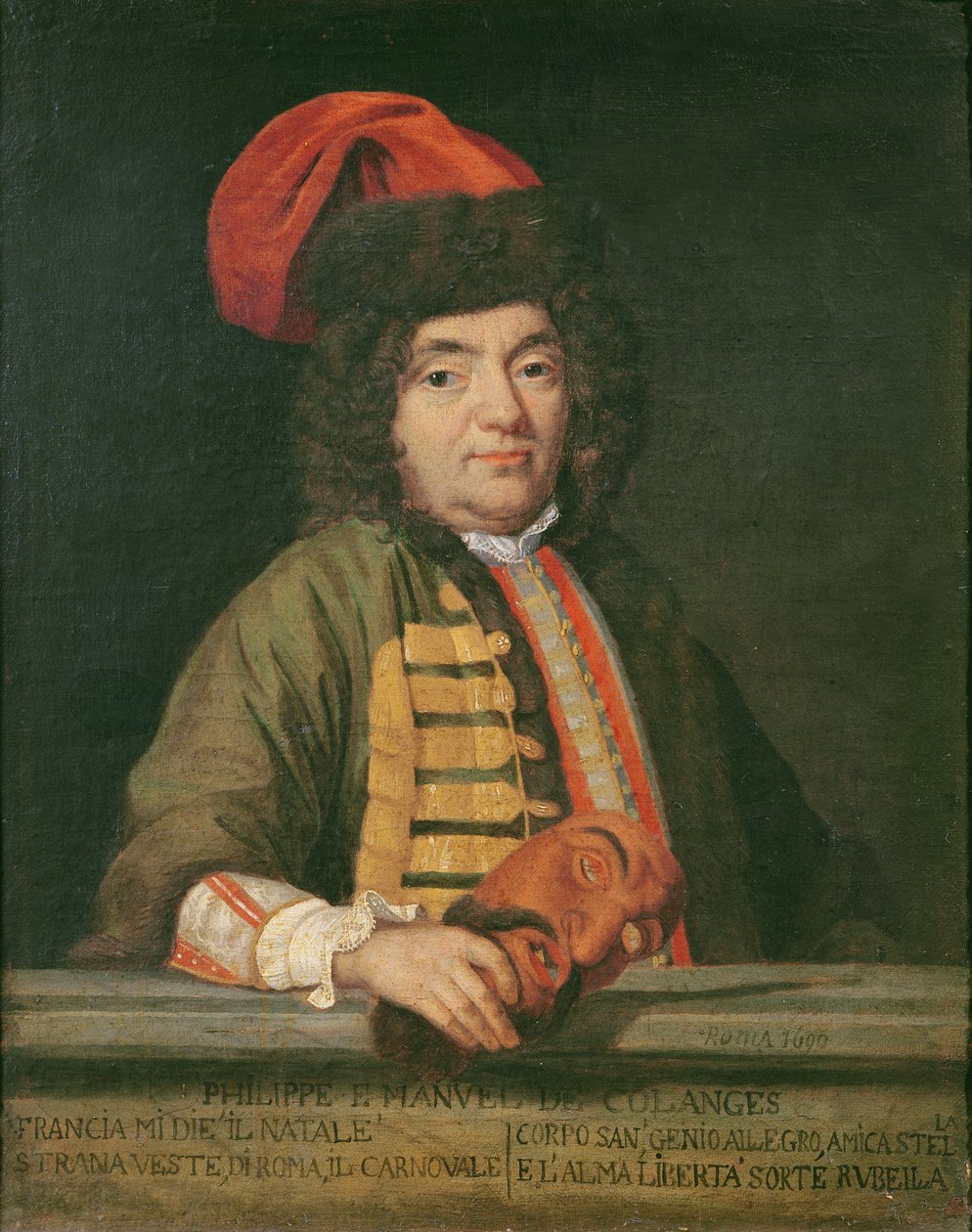 Portrett av Philippe Emmanuel de Coulanges kledd for karneval, 1690 av Italian School