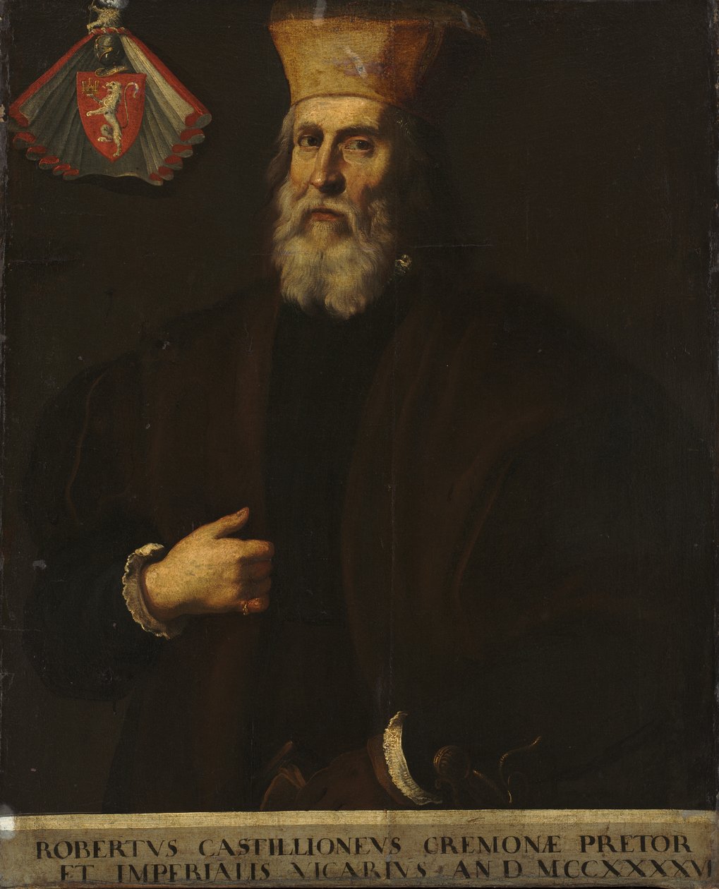 Portrett av Roberto Castiglione, tidlig på 1600-tallet (olje på lerret) av Italian School