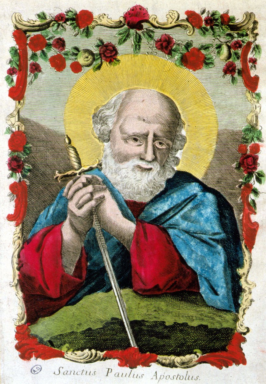 Portrett av Saint Paul med sverd, Italia av Italian School