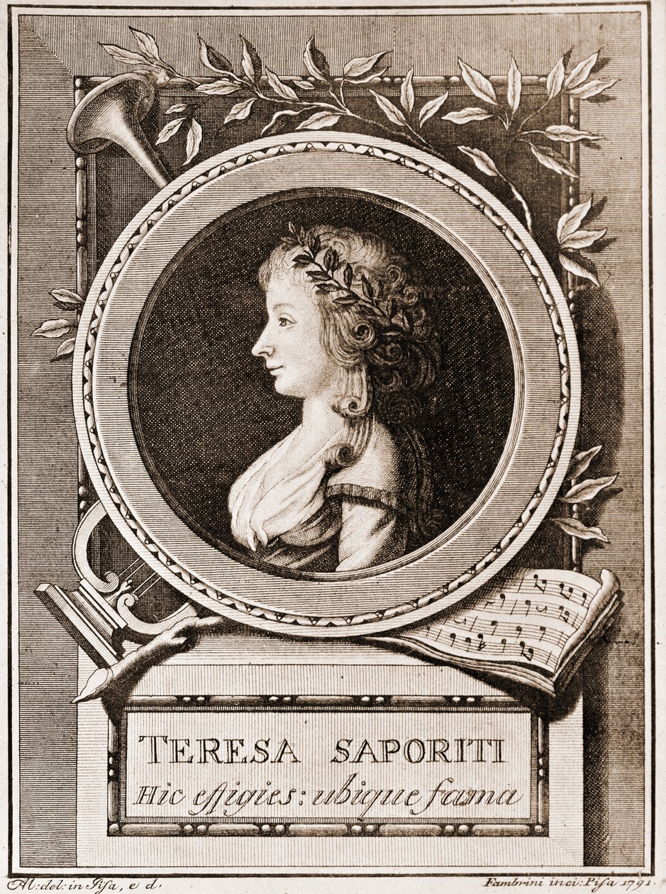 Portrett av Teresa Saporiti av Italian School