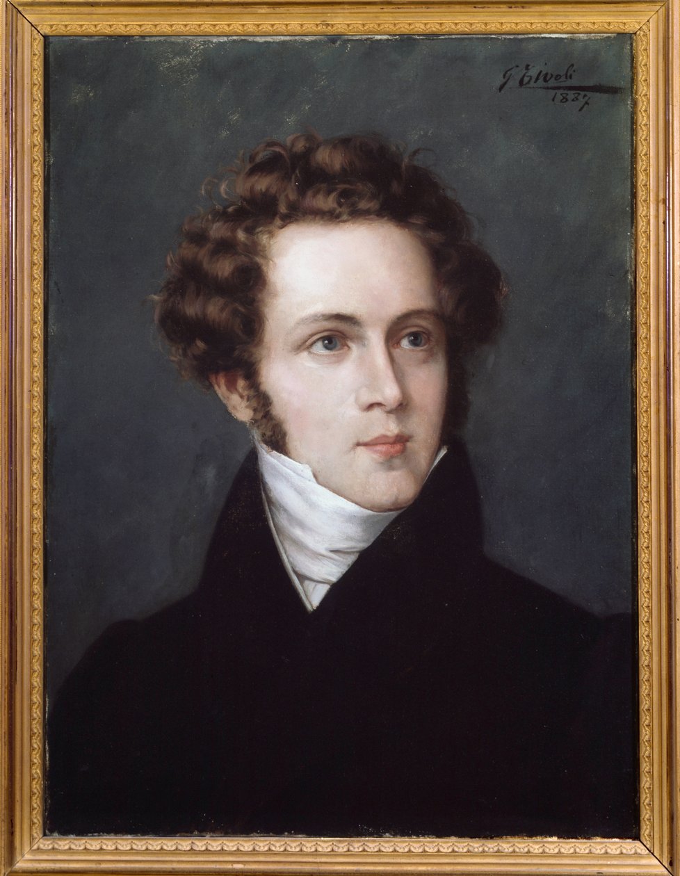 Portrett av Vincenzo Bellini (1801-1835) italiensk komponist av Italian School