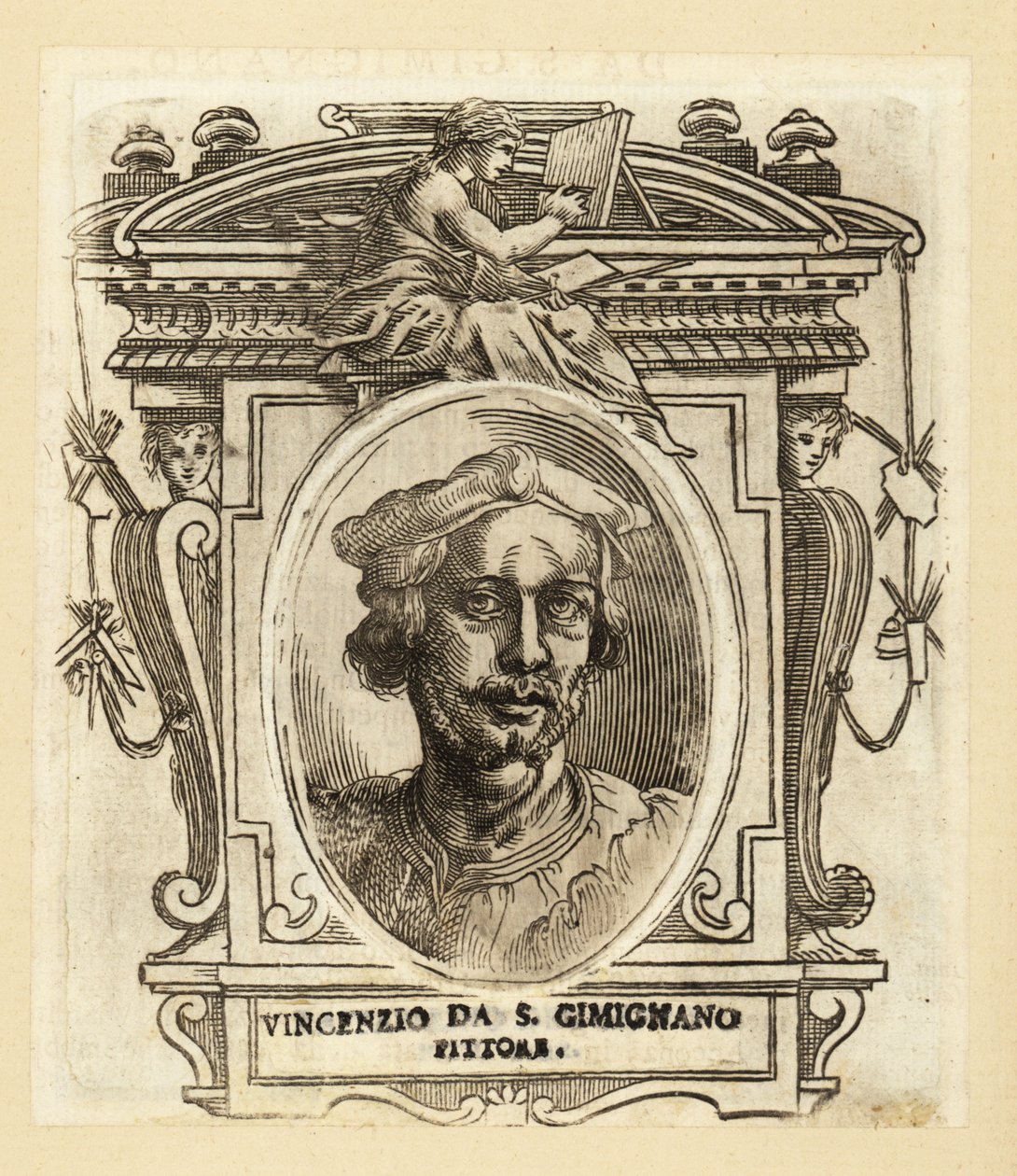 Portrett av Vincenzo Tamagni, italiensk maler fra renessansen av Italian School