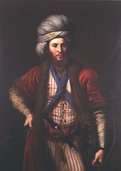 Portrett av en ungarsk kriger, florentinsk skole, ca. 1650 av Italian School
