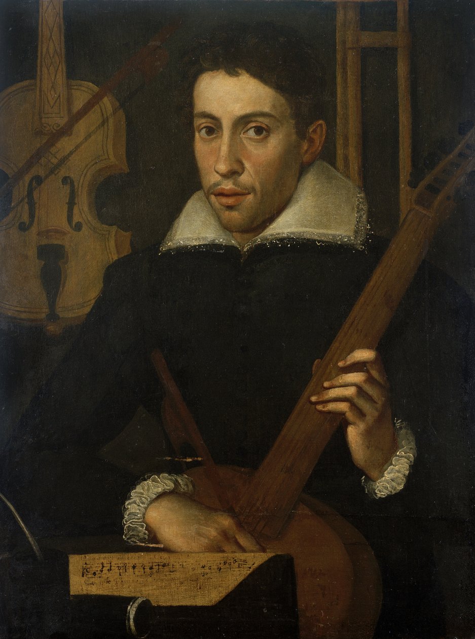 Portrett av en musiker, ca. 1570-1590 av Italian School
