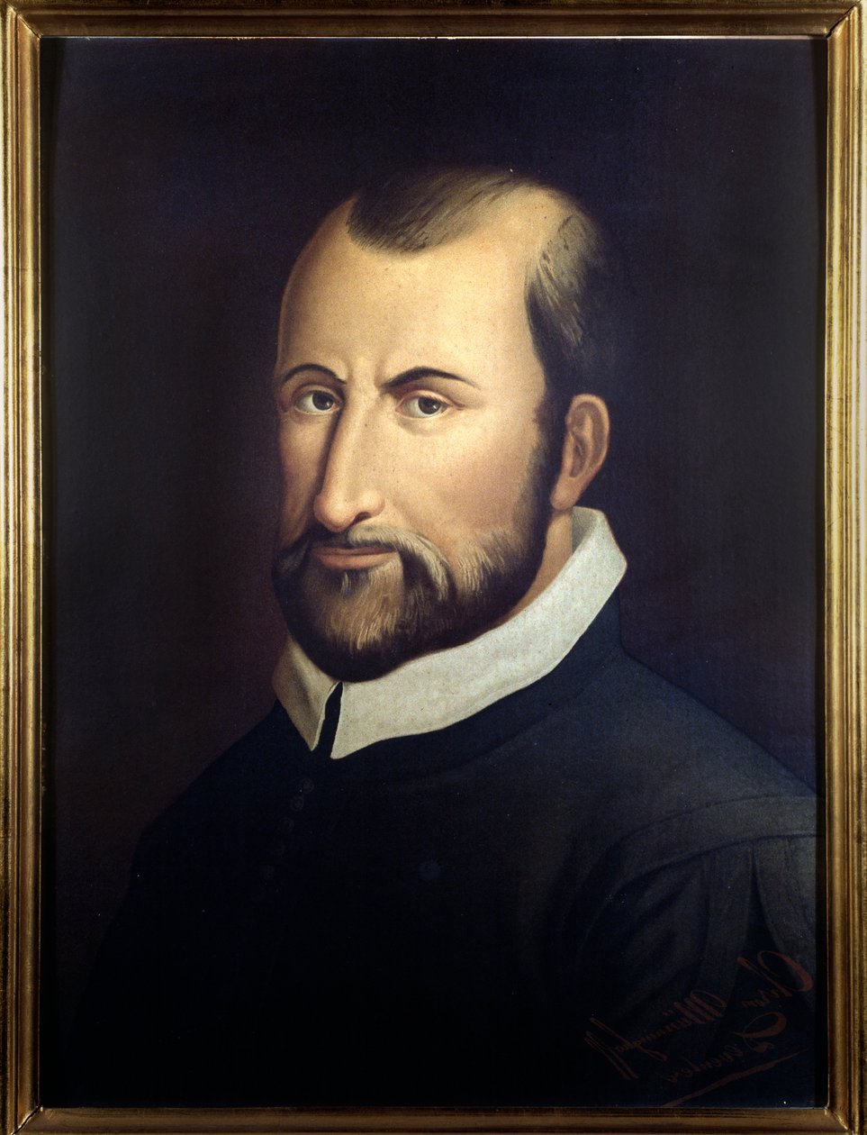 Portrett av den italienske komponisten Giovanni Pierluigi da Palestrina (1525-1594). av Italian School