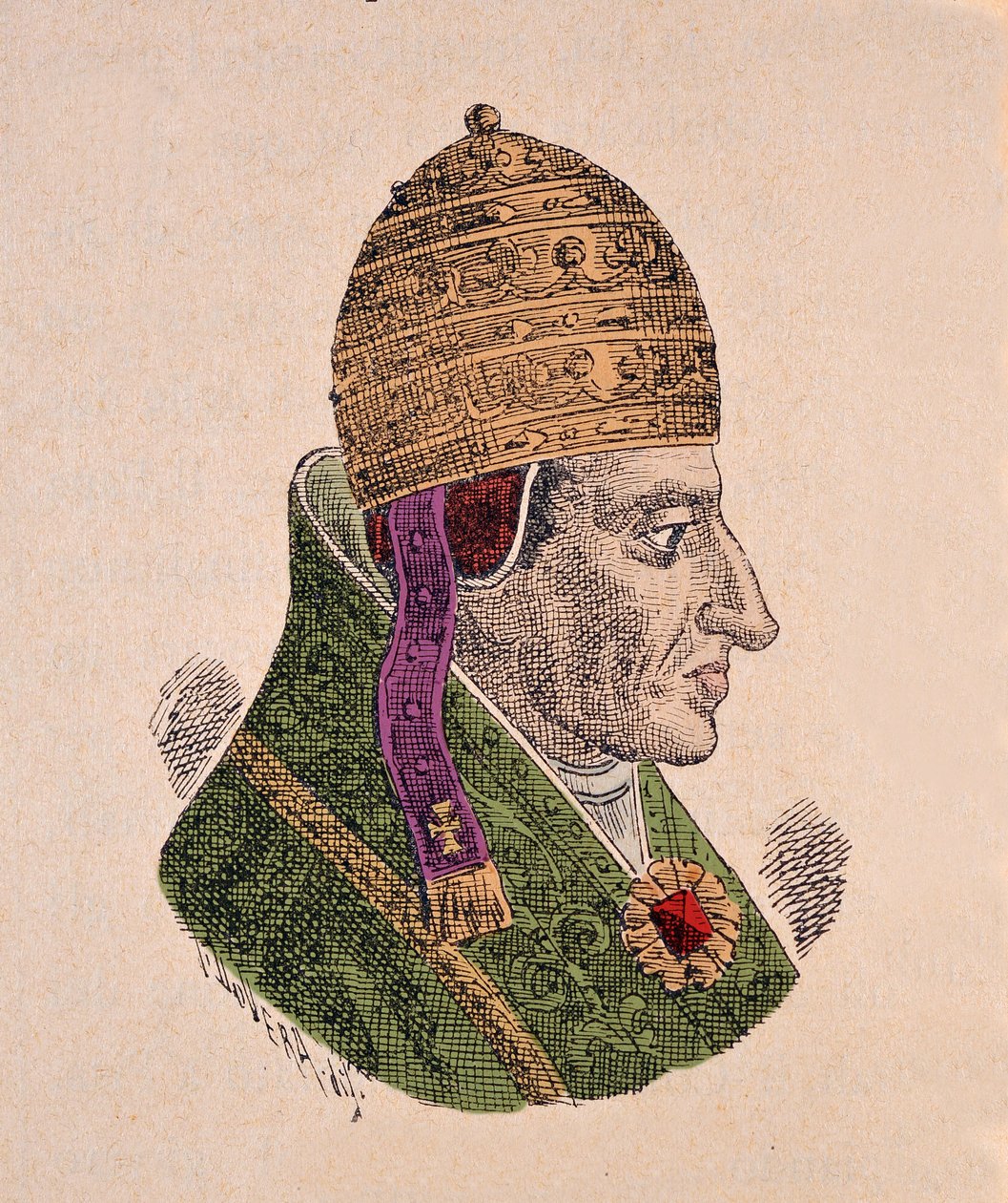 Portrett av motpaven Alexandre V (Alexander eller Alessandro) (1409-1410) av Italian School