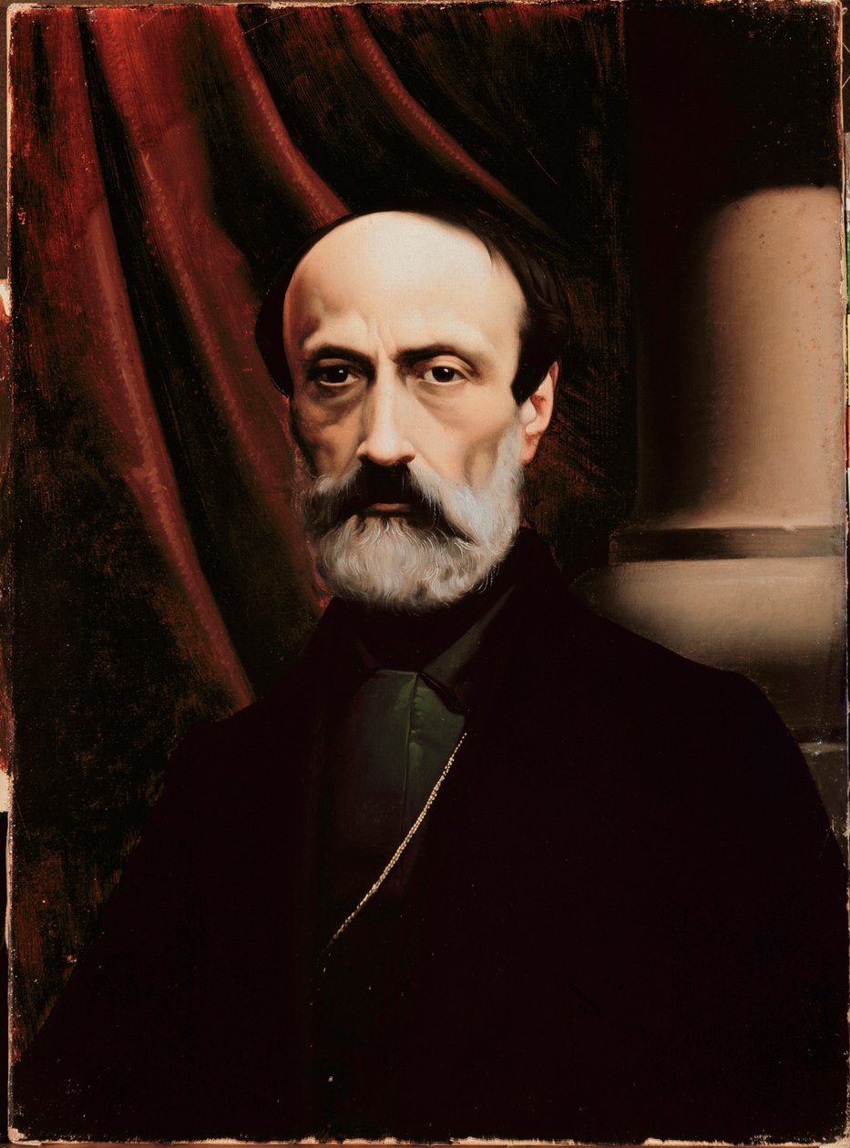 Portrett av den italienske republikanske politikeren Giuseppe Mazzini (maleri av Italian School