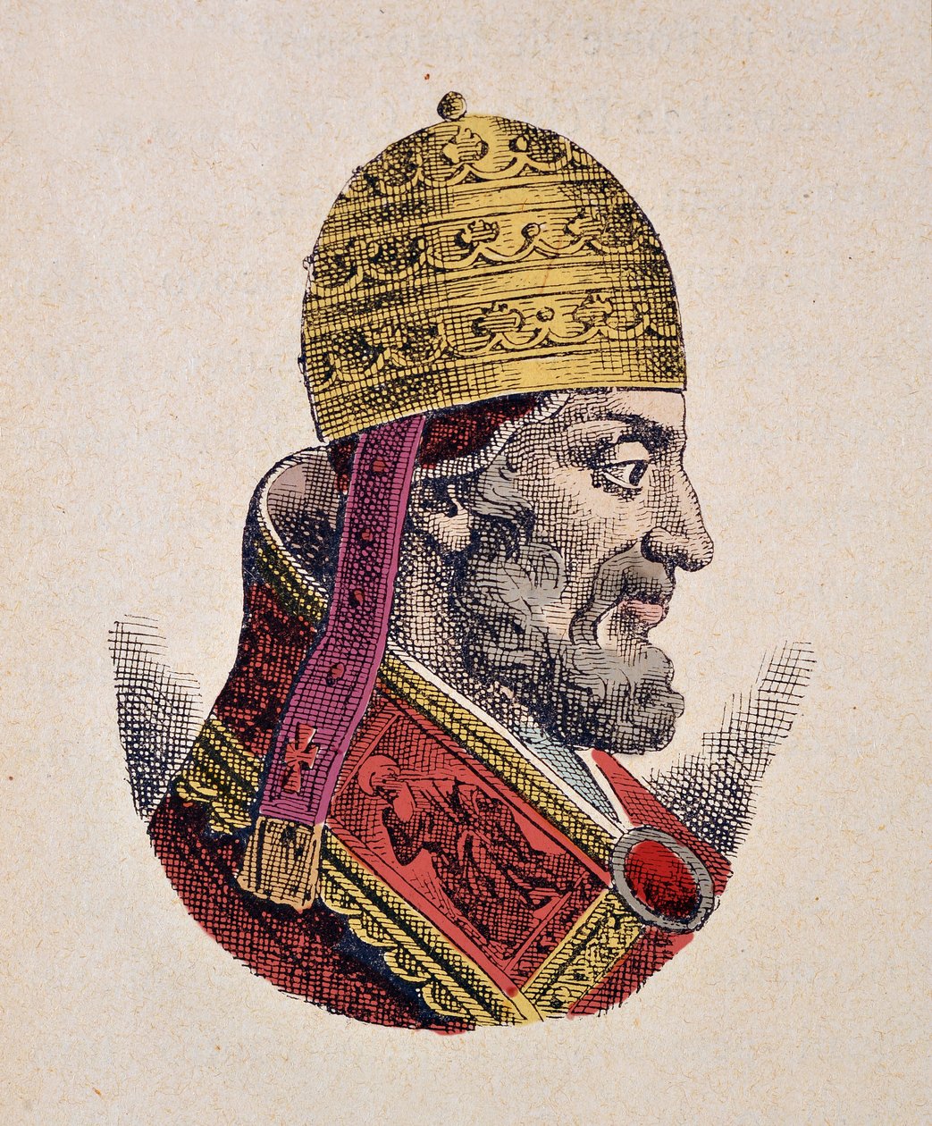 Portrett av paven Adrian V (Adrian, Hadrian av Hadrians eller Adriano) (1276) av Italian School
