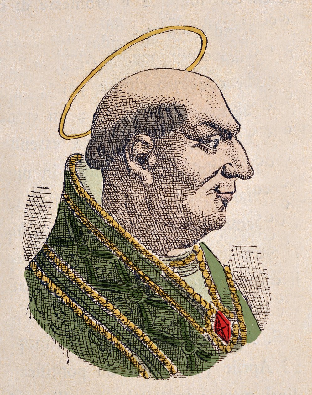 Portrett av paven Agapet Ier (Agapet eller Agapetus eller Agapetus I) (535-536) av Italian School