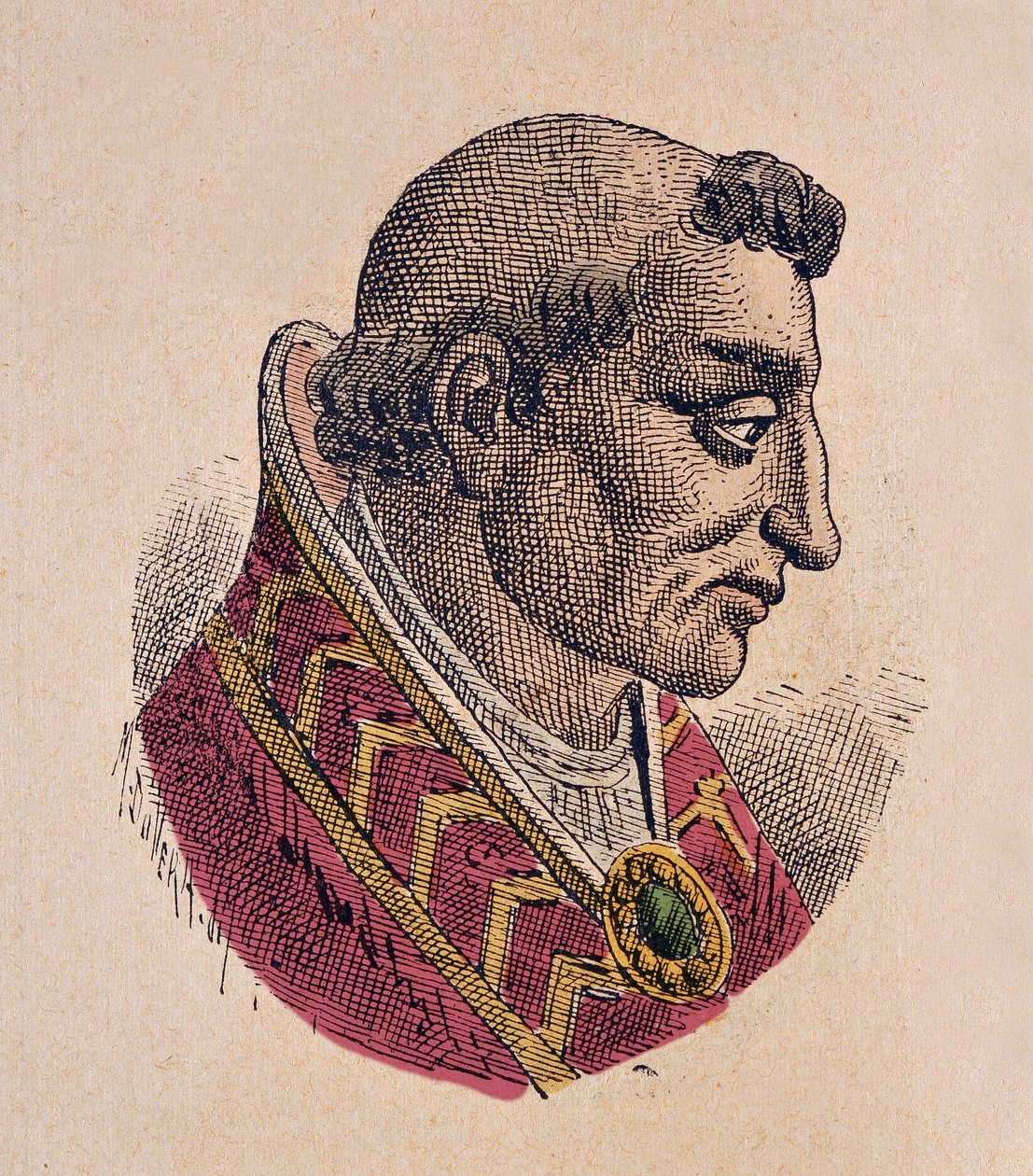 Portrett av paven Anastase III (Anastasius, Anastasio) (911-913) av Italian School