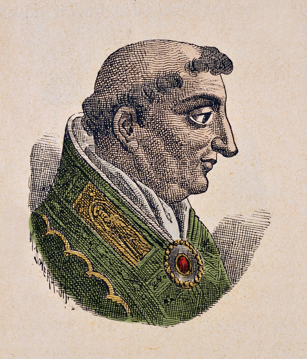 Portrett av paven Benoit IV (benedetto, Benedict eller Benedictus) (900-903) av Italian School