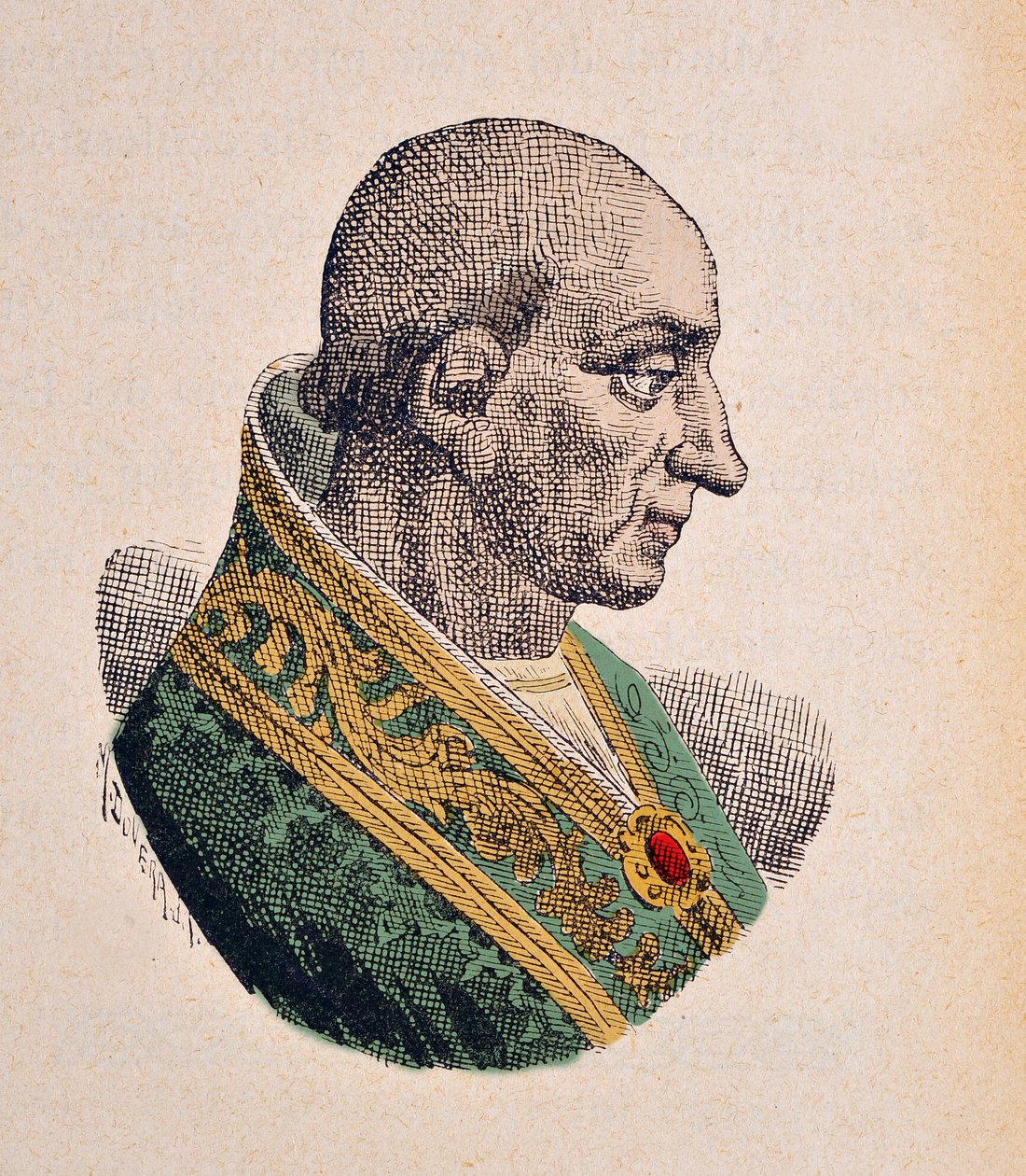 Portrett av paven Benoit XI (benedetto, Benedict eller Benedictus) (1303-1304) av Italian School