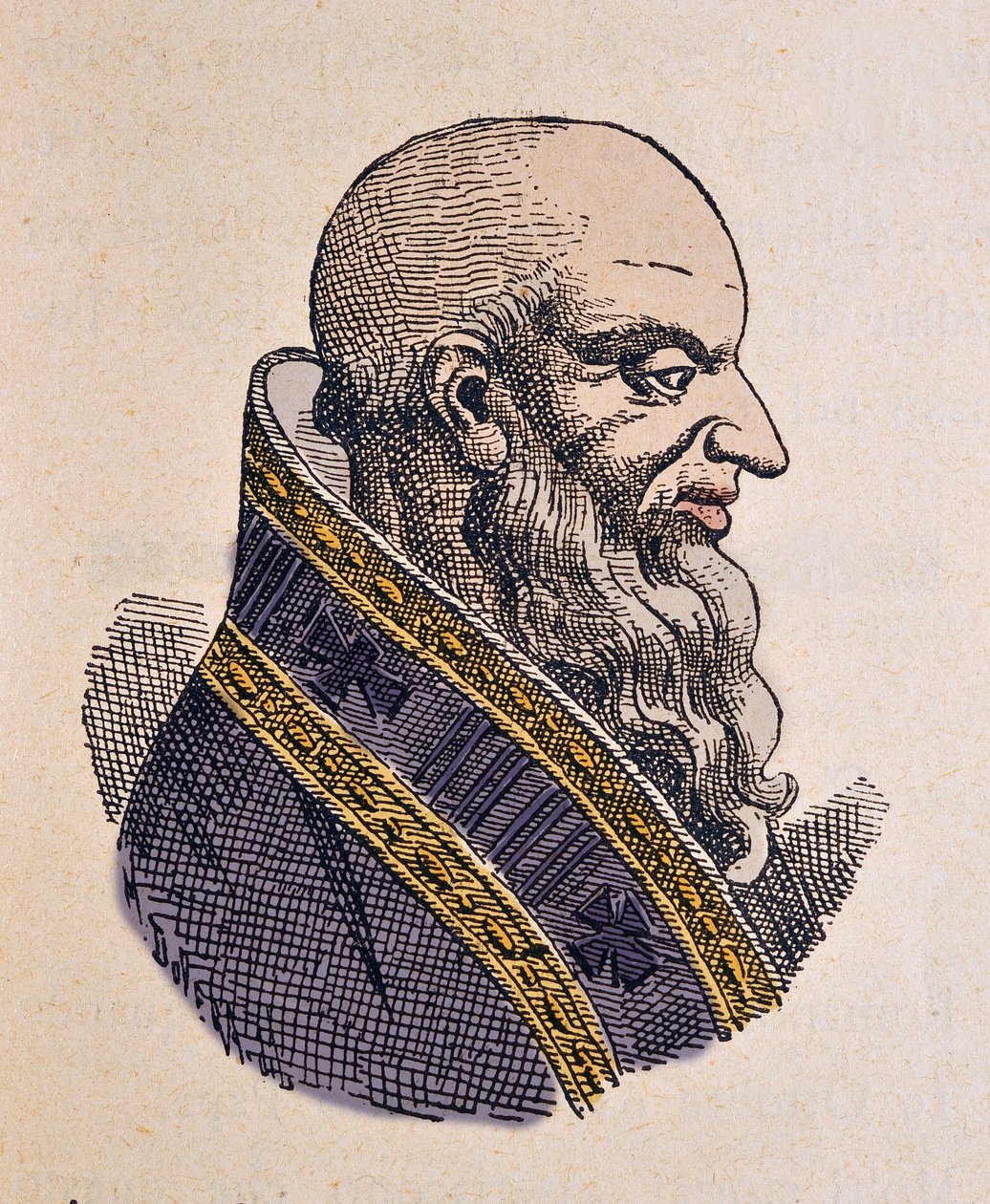 Portrett av paven Boniface III (Bonifacius eller Bonifacio) (607-608) av Italian School