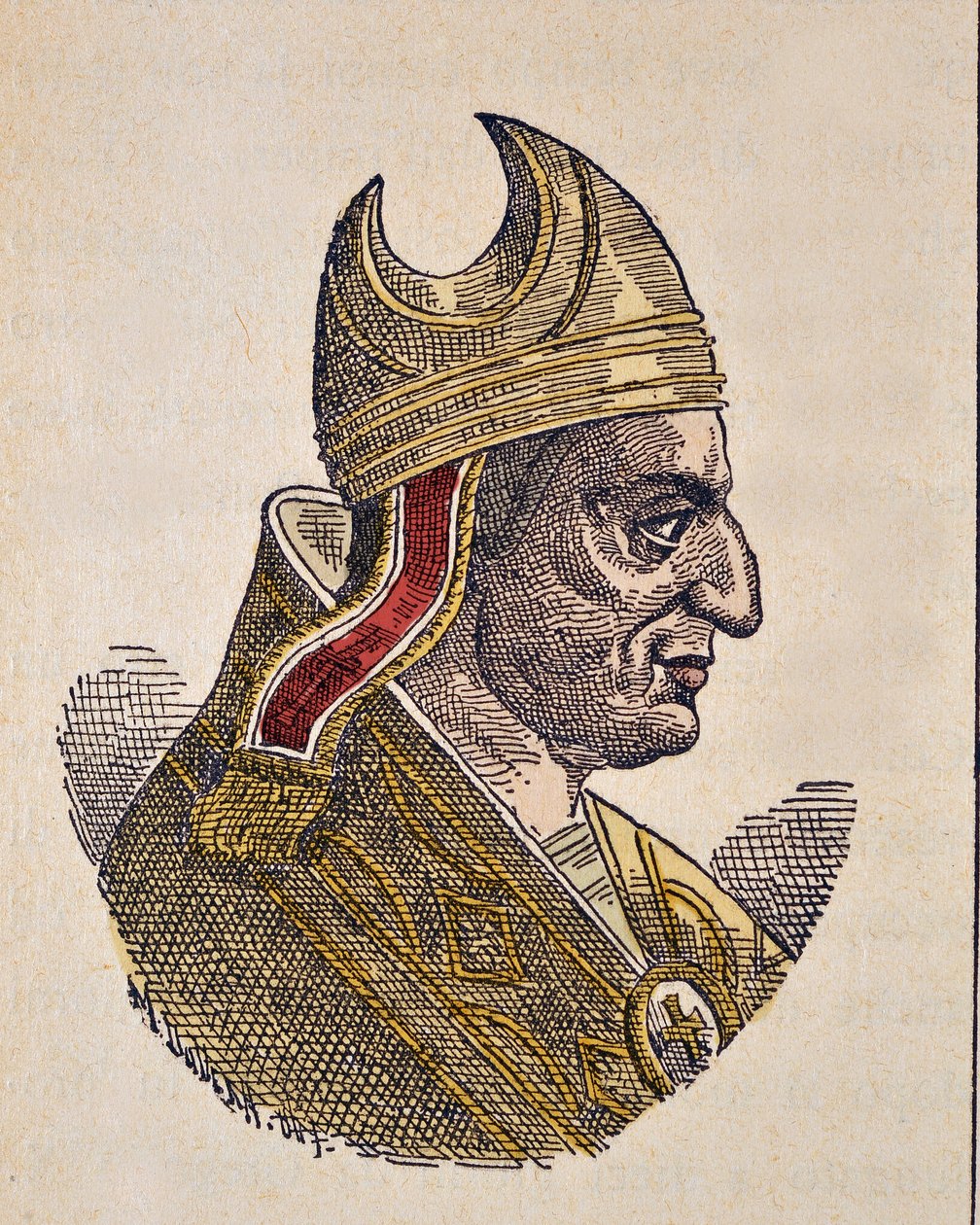 Portrett av paven Boniface IV (Bonifacius eller Bonifacio) (608-615) av Italian School
