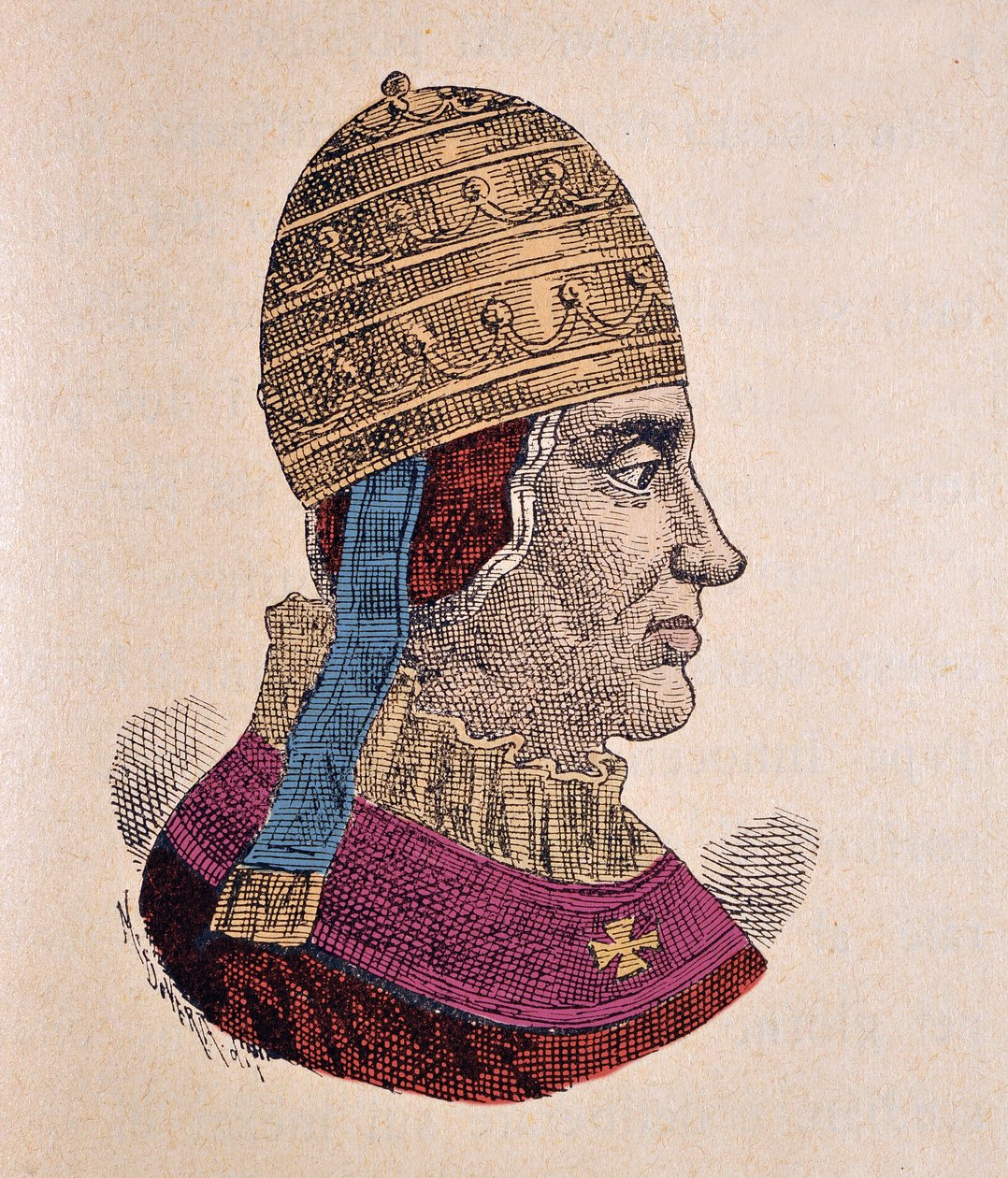 Portrett av paven Boniface IX (Bonifacius eller Bonifacio) (1389-1404) av Italian School