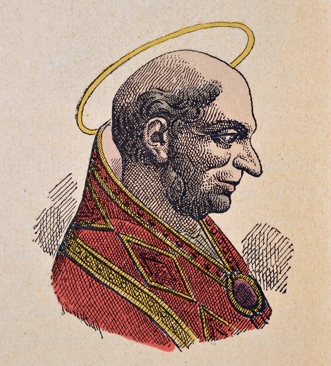 Portrett av paven Boniface Ier (Bonifacio, Bonifacius I) (419-422) av Italian School