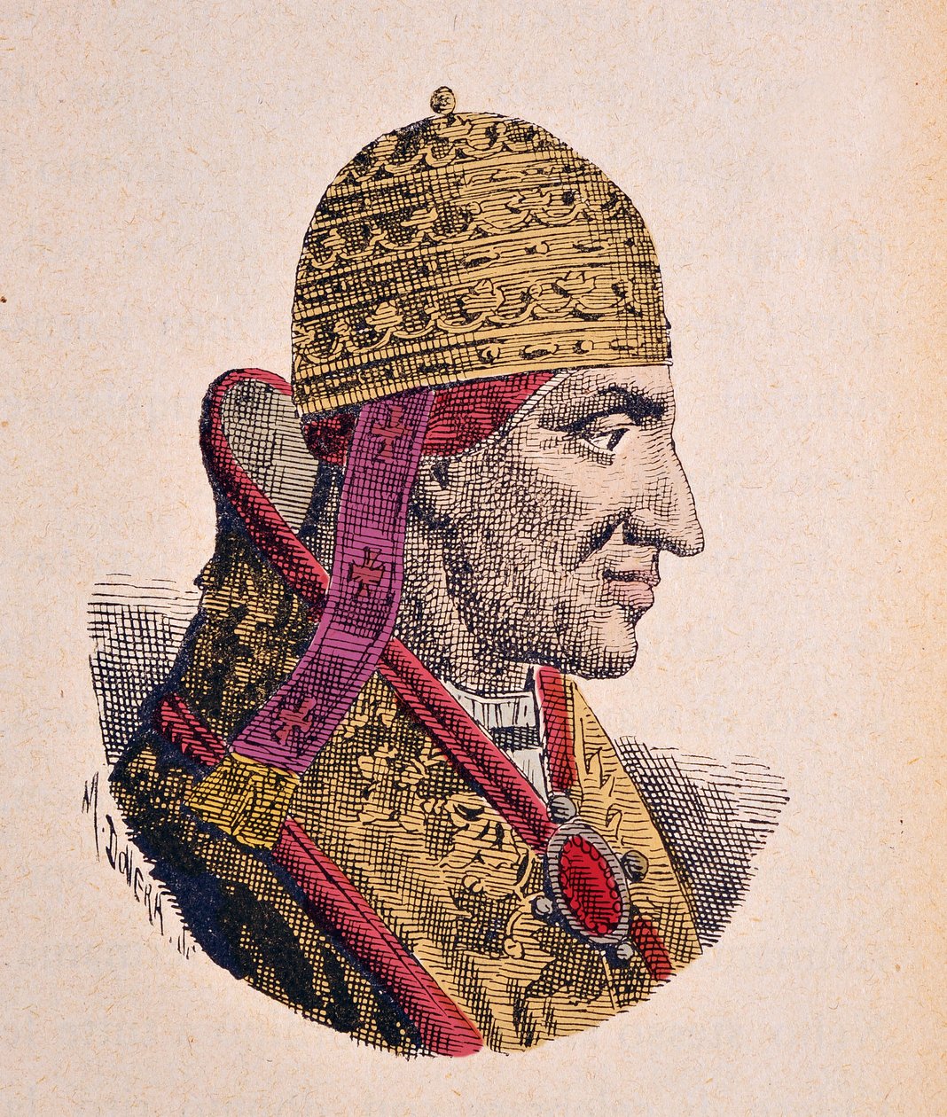 Portrett av paven Boniface VIII (Bonifacius eller Bonifacio) (1294-1303) av Italian School