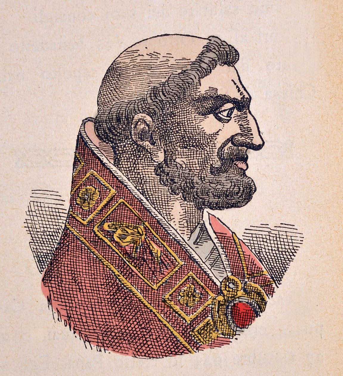 Portrett av paven Boniface V (Bonifacius eller Bonifacio) (619-625) av Italian School