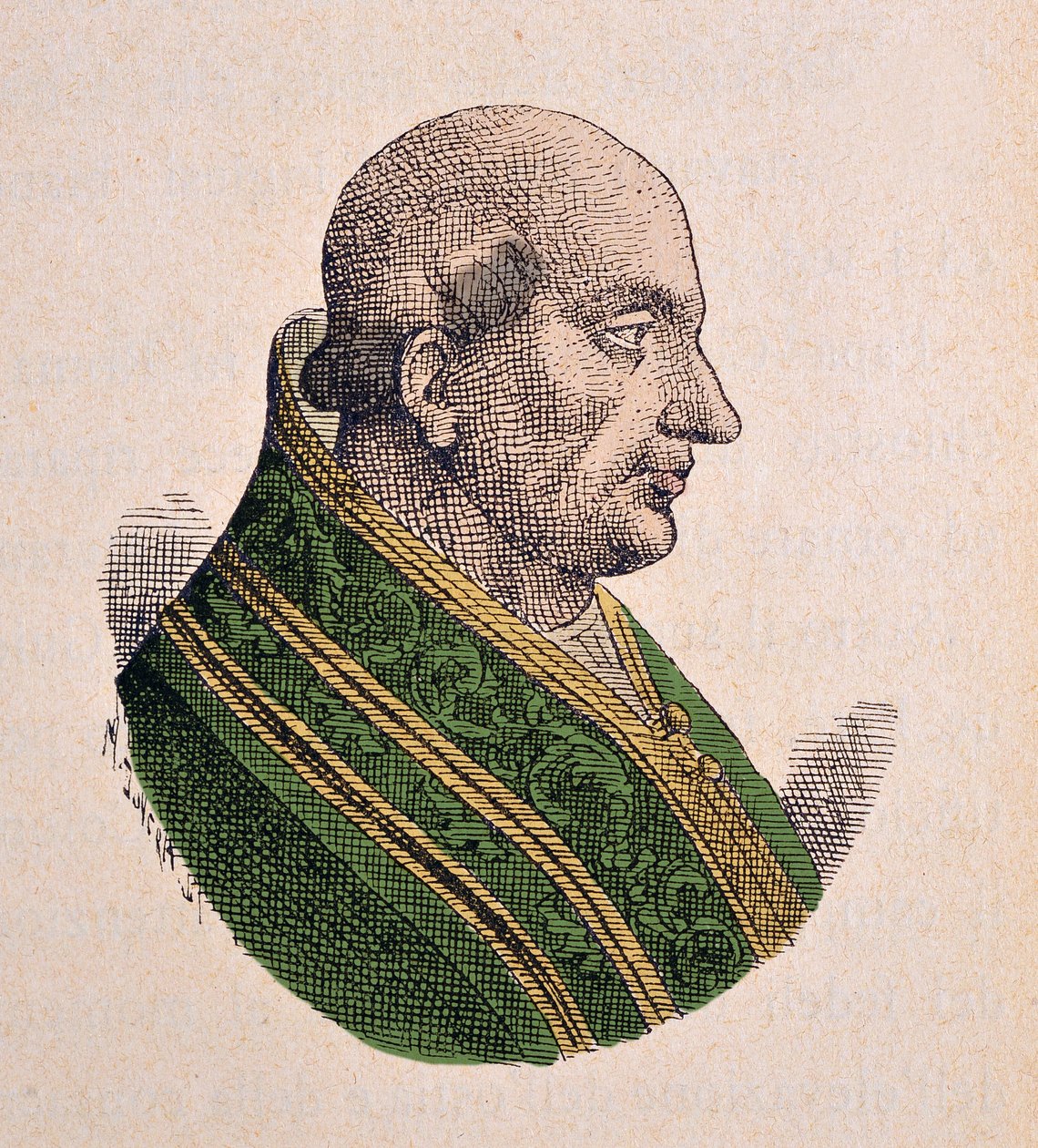 Portrett av paven Clement III (Clemente eller Clemens) (1187-1191) av Italian School