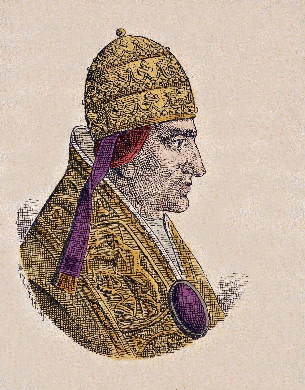 Portrett av paven Clement II (Clemente eller Clemens) (1046-1047) av Italian School