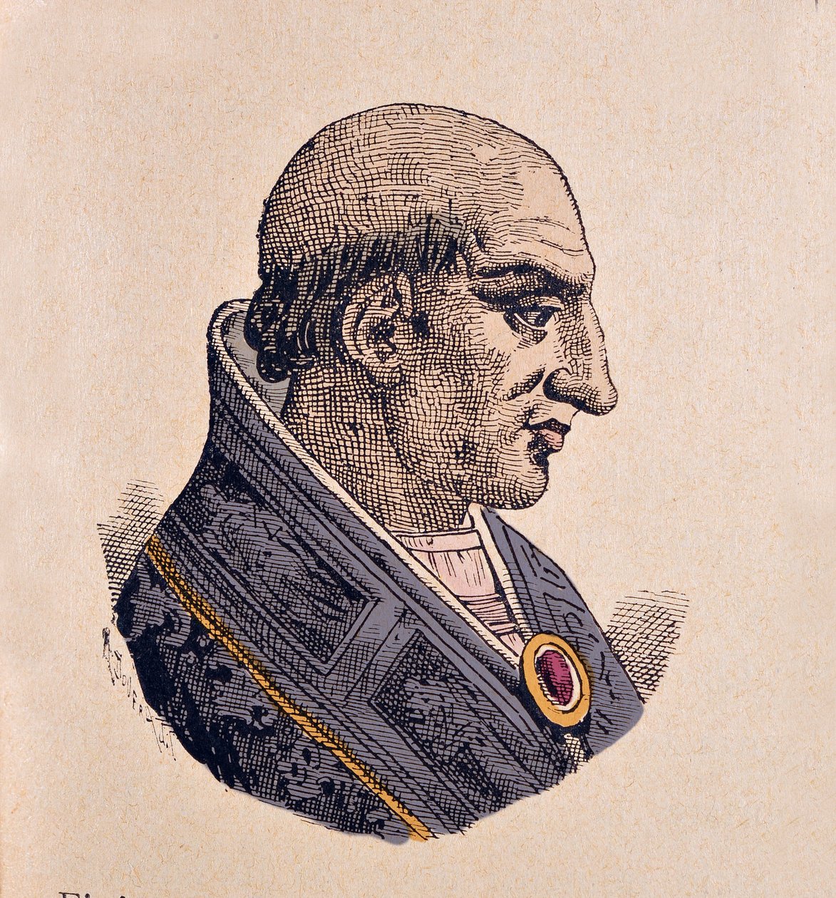 Portrett av paven Clement V (Clemente eller Clemens) (1305-1314) av Italian School
